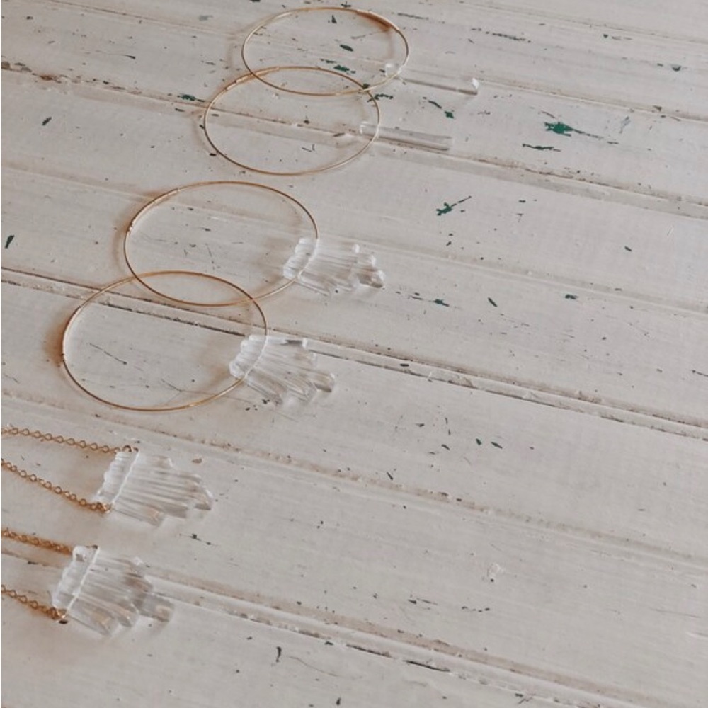 Quartz Hoops - Picture 2 of 3